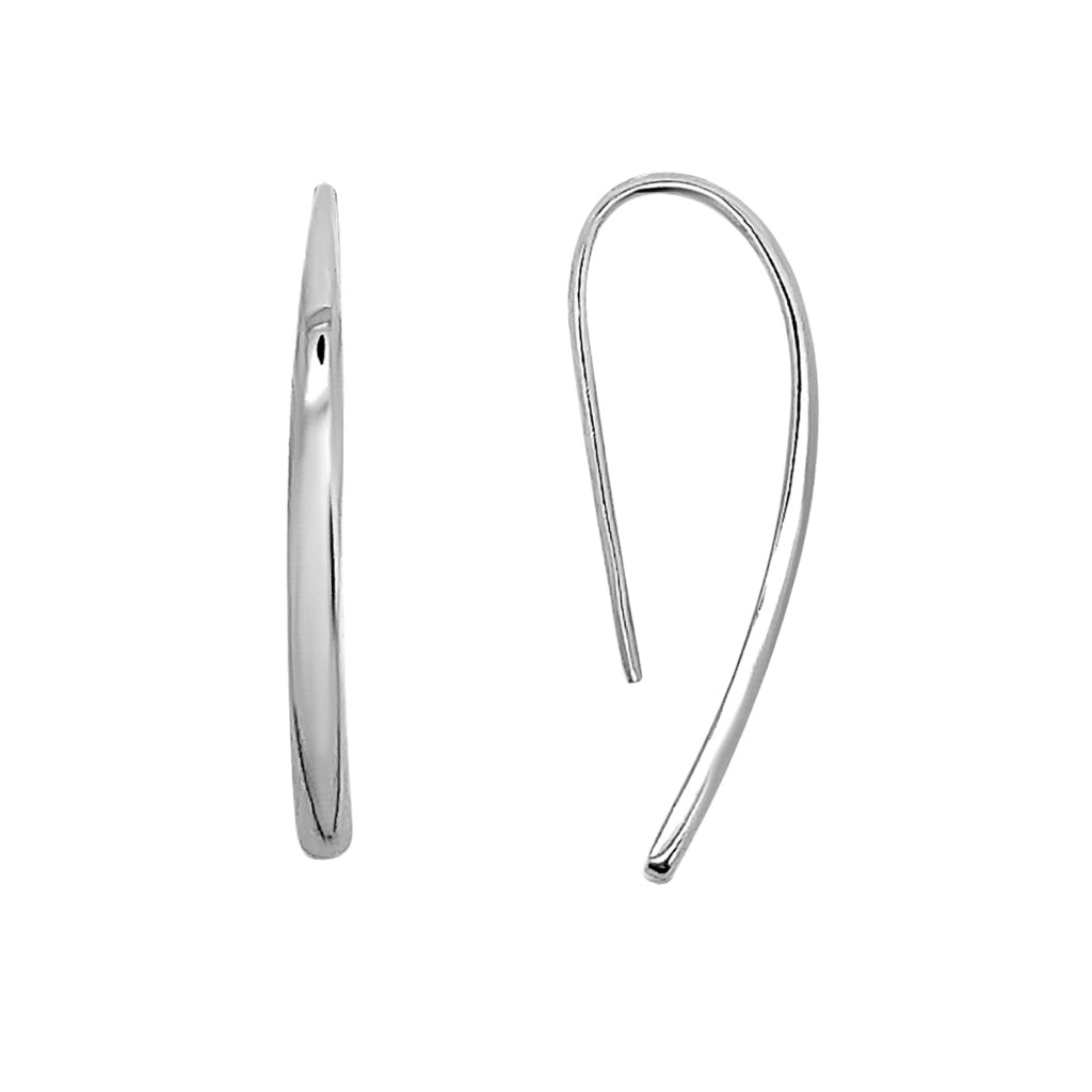 Nicolet Silver Thread Dangle Earrings