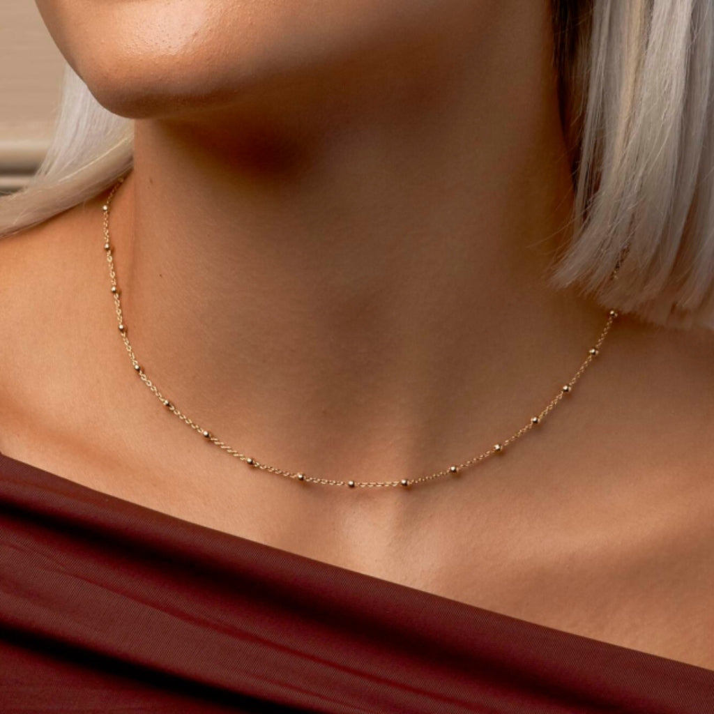 Reelan Gold Satellite Chain Necklace 40cm