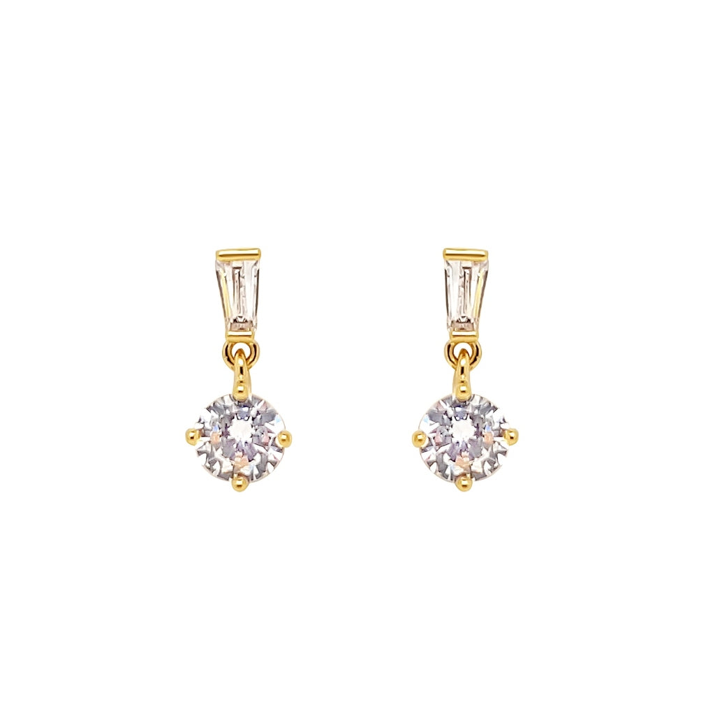 18ct Gold Plated Delicate Drop Earrings | Saintes