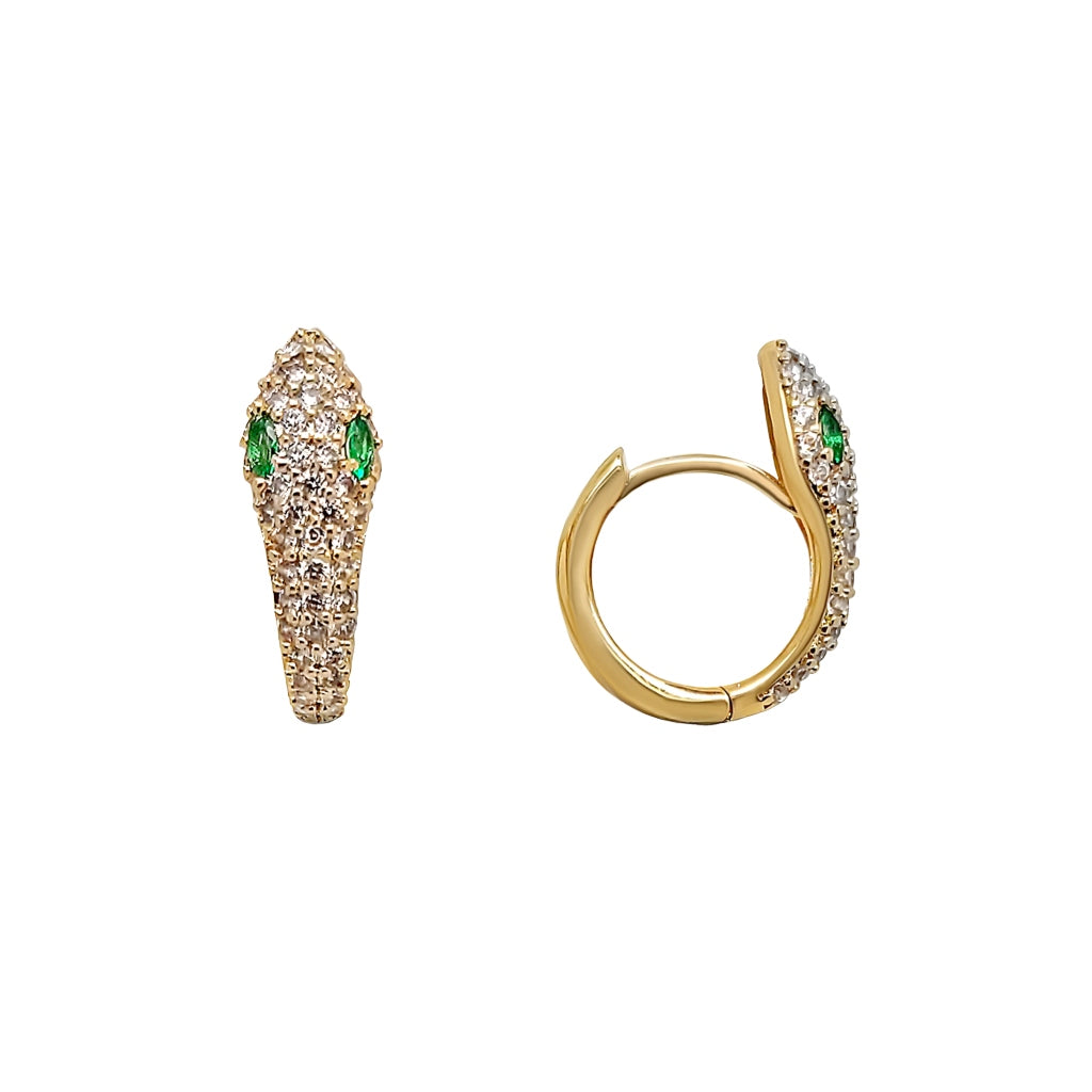 Sierre Gold Snake Earrings