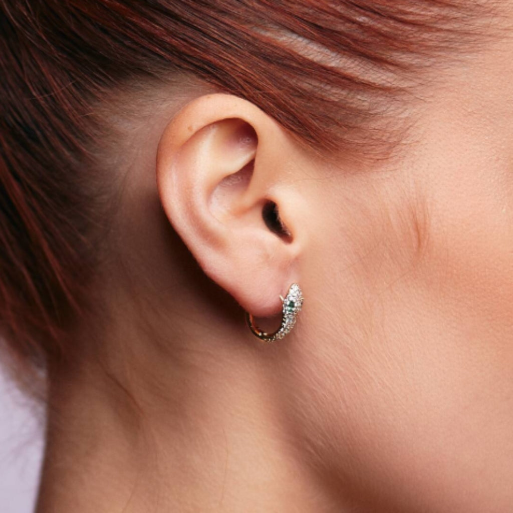 Sierre Gold Snake Earrings