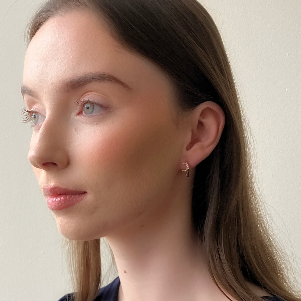 Uma Gold Celestial Huggie Earrings